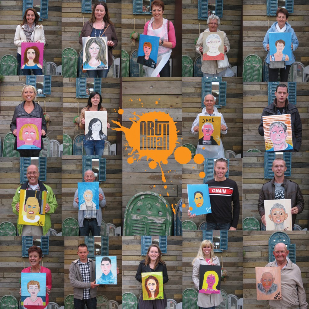 Familie schidert elkaar tijdens gezellige Familiedag